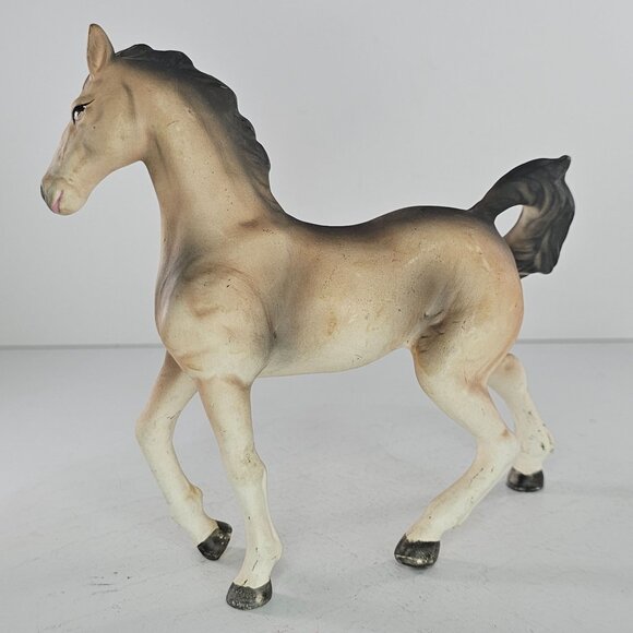 Vintage Ceramic Horse Figurine Japan Trotting Pony Bisque - Picture 4 of 8